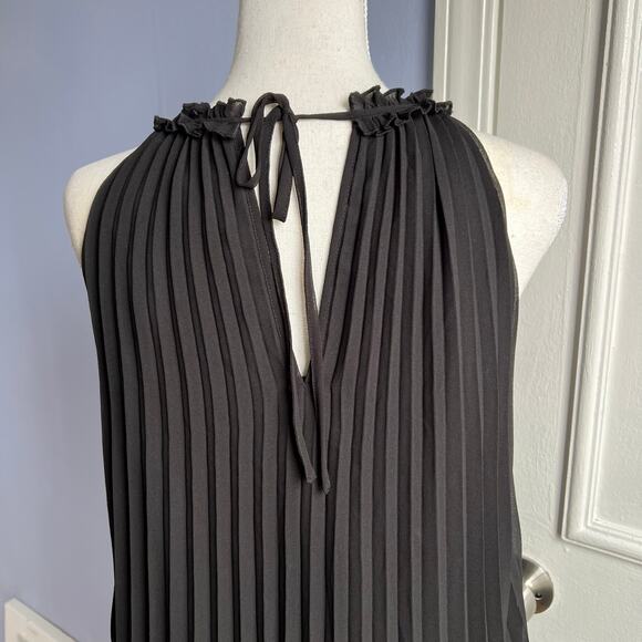 NWT Aritzia Wilfred Crete Mini Dress Chiffon Accordion Pleat Ruffles Size XS - Picture 7 of 11